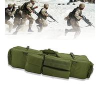 JIXYLN 100 cm/39 in Double Long Rifle Pistol Gun Bag Outdoor Tactical Carbine Cases Water Dust Resistant Long Gun Case Bag for Hunting Shooting or Transportation, with Shoulder Straps,Green