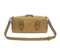 JIXYLN 14 Inches Tactical Gun Bag Pistol Bag, Portable Waterproof Handgun Bag Large Handguns Magazine Ammo Gear Accessories Pouch, Khaki