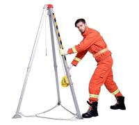 JIXYLN Adjustable Confined Space Rescue Kit Confined Space Tripod Kit Fire Fighting Rescue Tripod with 1200 1800 2600 Lbs Winch, Aluminum Tripod Rescue for Sewer Well Tunnel Entry