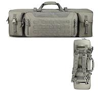 JIXYLN Double Gun Cases for Rifles, Rifle Case Outdoor Airsoft Case Soft Gun Brifle Backpack Rifle Bags/Gray/107Cm