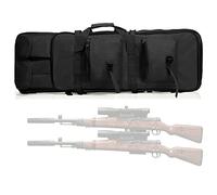 JIXYLN Double Long Rifle Case, Carbine Airsoft Shoulder Bags, Multiplekets Gun Bags/Black/85Cm