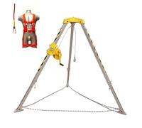 JIXYLN Emergency Rescue Tripod Portable Confined Space Rescue Tripod Rescue System, Aluminum Alloy Safety Fire Rescue Tools Derrick Crane, For Municipal Engineering/Tunneli