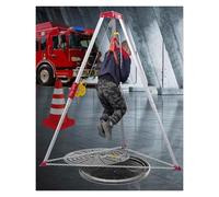 JIXYLN Fall Arrest Kits,Confined Space Rescue Tripod Portable Emergency Life Saving Equipment for Well, Sewer, Underground Pipe, Tunnel, Aluminum Heavy Duty Rescue Lifting Kits