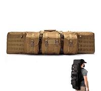 JIXYLN Hunting Gun Bags Soft Padded Rifle Cases Shotgun Case Gun Backpack Air Rifle Case Double Gun Cases with Multiplekets/Brown/108Cm