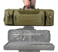 JIXYLN Polyester Double Carbine Soft Case Double Long Rifle Case Pistol Gun Bag 36/42 Inch Water Dust Resistant Long Gun Case Bag for Hunting Shooting Range Sports Storage and Transport,Green-42in/