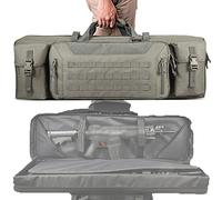 JIXYLN Polyester Double Carbine Soft Case Double Long Rifle Case Pistol Gun Bag 36/42 Inch Water Dust Resistant Long Gun Case Bag for Hunting Shooting Range Sports Storage and Transport,Grey-36in/9
