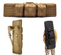JIXYLN Rifle Case 2 Gun Cases for Rifles Soft Padded Gun Bfor Scoped Rifles Gun Bags for Rifles and Shotgun Bfor Hunting/Brown/118Cm