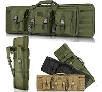 JIXYLN Rifle Cases Gun Case for Rifles,Double Long Rifle Case,Double Soft Rifle Bag/Green/118Cm/46In