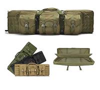 JIXYLN Rifle Cases Rifle Bag, Double Gun Case for Shooting Range, Soft Padded Rifle Backpack with Storage/Army Green/93Cm