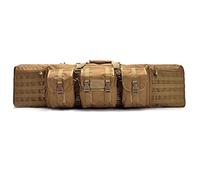 JIXYLN Rifle Cases Rifle Case Air Rifle Case Rifle Bags Soft Multi-Pocket Gun Bags Gun Backpack Shotgun Case for Shooting Fishing/Brown/118Cm