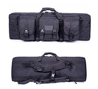 JIXYLN Soft Double Rifle Bag Tactical Long Rifle Backpack, 95/105/118/140 cm Rifle-Case Soft Shotgun-Bag Gun-Cases Perfect for Rifle Pistol Firearm Storage and Transportation,Black-55in/140cm