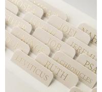 JIXZEN Bible Tabs for Women and Men, Laminated Index Tabs with Embossed Gold Foil Lettering, Durable Neutral Bible Study Tabs for Easy Navigation, Bible Journaling Supplies