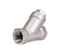 JIYAMI'EN EL BSP 1/4 3/8 1/2 3/4 1 1-1/4 1-1/2 2 Female Inline Y Mesh Strainer Threads Filter SS304 Stainless Steel Filter Valve 1pc (Specification : 1")