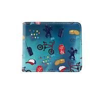 JIYAN Unisex Stranger Dustin Eleven Cartoon Print PU Leather Bi-Fold Short Wallet for Teenagers (3,One Size)
