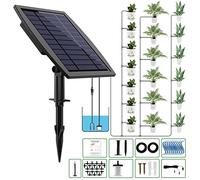 JIYANG Solar Automatic Drip Irrigation Kit System,Solar Irrigation System,Garden Plant Watering Device Automatic Watering System With 64FT Hose,Greenhouse Irrigation System with Anti-Siphoning Device