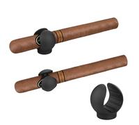 JIYANMEI 2 Pack Magnetic Golf Cart Cigar Holder - Sl ompact, Fire-Retardant, All-Purpose Cigar Accessory (Black)