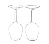 jiyaohui 14Fl Oz Upside Down Cocktail Glass Upside Down Glass Wine Glass Fun Upside Down Wine Glass Inverted 2Pcs