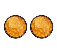 jiyaohui 2pcs 2" Round Orange Reflector Universal For Motorcycle ATV Dirt Bike