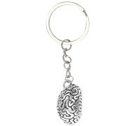 jiyaohui Brain Keychain Alloy Smart IQ Key Ring Fob Chain Medicine Human
