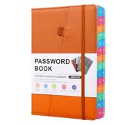 jiyaohui Password Keeper Book with Colorful Alphabetical Tabs and Two Bookmarks, for Seniors 8.4X5.9Inch, Internet Address A