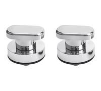 jiyaohui Suction Cup Handle Door 2 Pieces Suction Cup Handle Drawer Cabinet Fridge Door Glass Portable Mobility Handle Silver