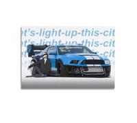 JIYAYCU American Supercar Poster Shelby GT500 Racing Car Decorative Painting Canvas Art Picture 16x24inch(40x60cm)