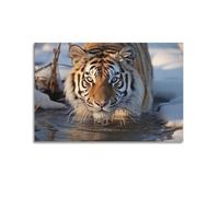 JIYAYCU Animal Artwork Poster The Tiger That Walks Slowly Decorative Painting Canvas Art Picture 16x24inch(40x60cm)