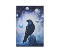 JIYAYCU Animal Poster Crows Looking Up at The Sky Decorative Painting Canvas Art Picture 20x30inch(50x75cm)
