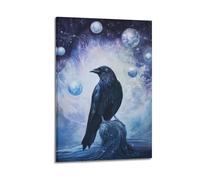 JIYAYCU Animal Poster Crows Looking Up at The Sky Decorative Painting Canvas Art Picture 24x36inch(60x90cm)