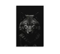 JIYAYCU Animal Poster Wolves in The Dark Decorative Painting Canvas Art Picture 20x30inch(50x75cm)