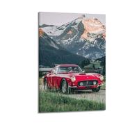 JIYAYCU Classic 250 GT Poster Supercar Red Sports Car Decorative Painting Canvas Art Picture 20x30inch(50x75cm)