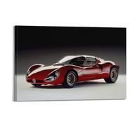 JIYAYCU Elegant Italian Supercar Poster 33 Stradale Racing Car Decorative Painting Canvas Art Picture 12x18inch(30x45cm)