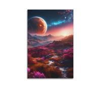 JIYAYCU Space Poster Colors And Glories of The Cosmos Decorative Painting Canvas Art Picture 12x18inch(30x45cm)