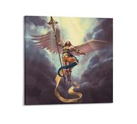 JIYAYCU Vintage Angel Poster Angels in The Sky Decorative Painting Canvas Art Picture 24x24inch(60x60cm)