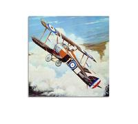 JIYAYCU Vintage First World War Fighter Aircraft Poster Sopwith Camel F1 28 Sqn Decorative Painting Canvas Art Picture 20x20inch(50x50cm)