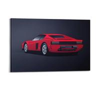 JIYAYCU Vintage Sport Car Poster Testarossa Super Car Decorative Painting Canvas Art Picture 12x18inch(30x45cm)