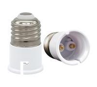 Jiyeo 2 Pack E27 to B22 Adapter Bulb Socket Converter ES to BC Adapter Screw to Bayonet Lamp Base Heat Resistant for LED Incandescent CFL Bulbs Easy Installation for Home Office DIY Lighting