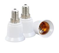Jiyeo 3Pcs E14 to E27 Bulb Socket Converter SES to ES Adapter Screw Lamp Base Heat Resistant for LED Incandescent CFL Bulbs Easy Installation for Home Office DIY Lighting (3)