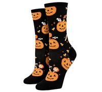 Jiyeo Funny Halloween Socks for Men Women,Crazy Funky Pumpkin Novelty Crew Socks Comfortable Stretchable Costume Party Dress Socks for Halloween Gifts Stockings Costumes