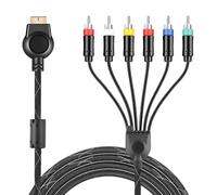 Jiyeo Premium PS2/PS3 Component Cable,1.8M/6Ft AV to RCA Cable Composite Converter lead for PlayStation 2/3 Classic PS1 PS2 PS3 Consoles Games 1080p HD Video Audio TV Cord with Gold-Plated Connectors
