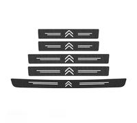 JIYIFAN 5 Pcs Car Door Sill Protector for Citroen C4 Grand SpaceTourer 2018-2023, Car Sill Protectors Strips Trim Accessories Anti Scratch Protection,A