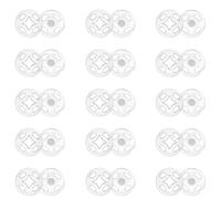 JIYIN 100 Sets Plastic Clear Snaps, Invisible Sew-on Snap Buttons(10mm) | Round Plastic Snaps for Sewing Sew on Snaps for Shirts Sewing Clothing DIY Craft