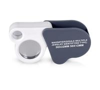 JIYIN 30X 50X Jewelers Loupe Magnifier Glasses, Pocket Foldable Jewelry Loop Magnification for Coin Diamonds Gems Jewelry Stamps Close Work
