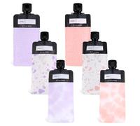 JIYIN 6 Pcs Travel Pouches for Toiletries, 3oz/90 ml Leak Proof Empty Squeeze Pouches, Refillable Size Containers for Liquids, Portable Travel Pouch for Shampoo Conditioner Lotion Body Wash