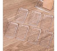 JIYIN 8 Pcs Plastic Wedges Shims Clear Toilet Shims for Leveling, Levelers Adjustable Blocks Flexible Furniture Shims Wedges for Fixing Uneven Desks Doors Cabinets Windows Fix Highest Side 5mm