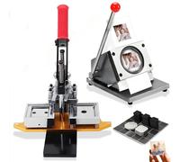 JIYINGHUI Square Button Maker Fridge Magnet Kit, 2.5'' Photo Magnet Machine, w/square Edges Materials for Crafts and DIY Projects 63.5 * 63.5mm-with100setsofconsumables