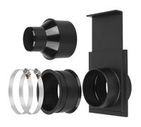 JIYIZO 4 Inch Dust Collection Hose Combo Pack, 4" to 2-1/2" Cone Reducer with Stainless Steel Clamps & Blast Gate, Dust Collection Fittings for 4" to 2-1/2" Flexible Hose, Vacuum Hose Adapter