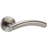 Jiyo.Outdoor Arched T-Bar Door Handles in Brushed Steel Finish - 1 Pair