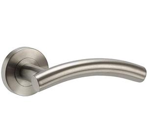 Jiyo.Outdoor Arched T-Bar Door Handles in Brushed Steel Finish - 1 Pair