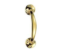 Jiyo.Outdoor Bow Shaped Cupboard Cabinet Door Handle, 150mm (6 inch) - Polished Brass